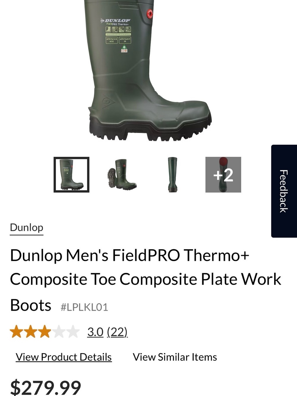 Dunlop Men's FieldPRO Thermo+ Composite Toe Work Boots